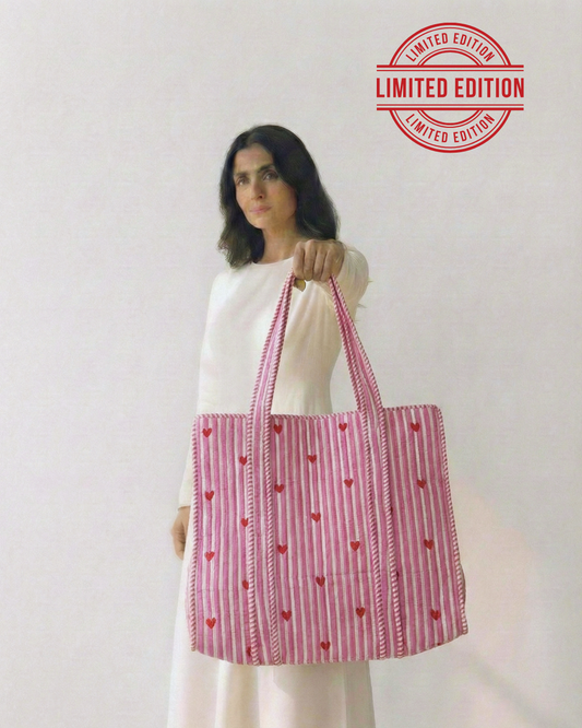 Limited Edition Heartthrob Tote Bag with Zip
