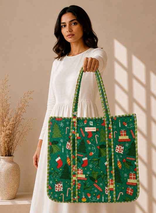 Festive Special Tote Bag with Zip: 16 inches