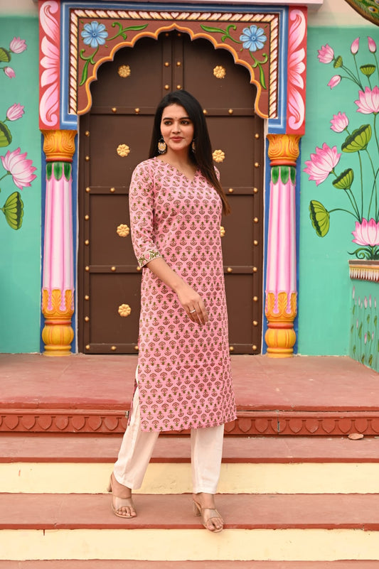 Gulab Ghar Pure Cotton Long Kurti