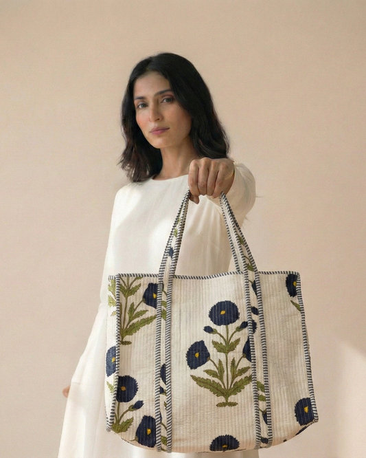 Garden Day Tote Bag with Zip