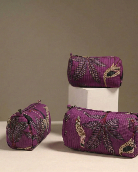 Purple Jungle Special Set of 3 Pouches