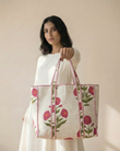 Soft Pink Tote Bag with Zip