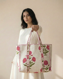 Soft Pink Tote Bag with Zip