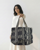 Evergreen Black Tote Bag with Zip