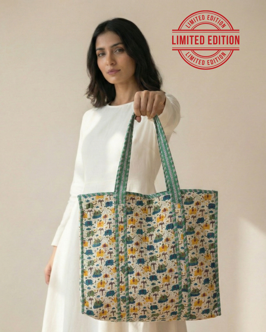 Limited Edition Elephant Theme Bag with Zip