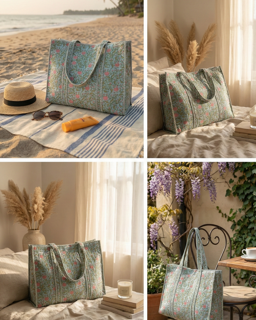 Blue Hour Tote Bag with Zip