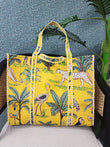 Jungle Glow Tote Bag with Zip