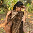 South Indian Cotton Hand-Printed saree