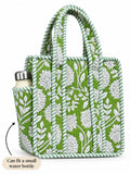 Mint Green · Quilted Cotton Tote Bag