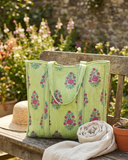 Parrot Green Tote Bag with Zip