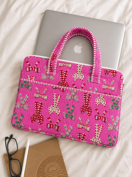 Scarlet Aviary · Quilted Cotton Laptop Sleeve