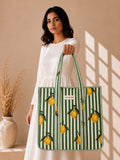 Green Oasis Tote Bag with Zip