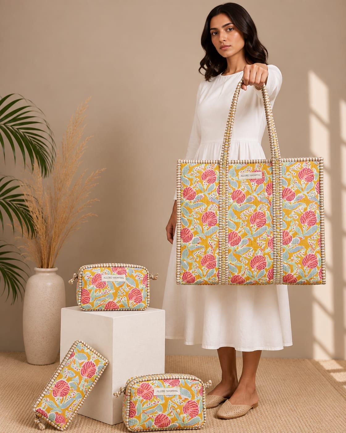 Blossom Bloom Tote Bag with Zip