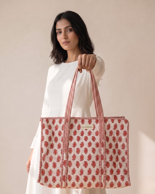 Artisan Tote Bag with Zip