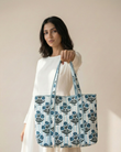 Khwaab Quilted Tote Bag with Zip