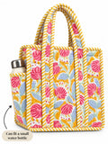 Peach Garden · Quilted Cotton Tote Bag