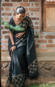 South Indian Cotton Hand-Printed saree