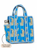 Blue Leopard · Quilted Cotton Tote Bag