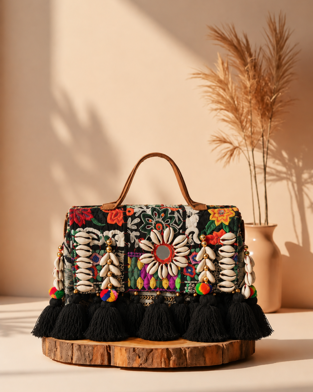 Midnight Bloom Boho Bag