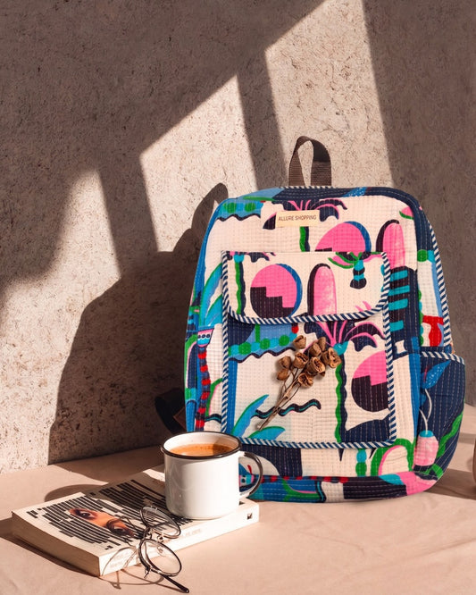 Confetti Pop · Quilted Cotton Backpack