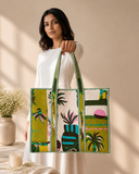 Palm Springs Quilted Tote Bag with Zip
