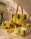 Jungle Glow Tote Bag with Zip