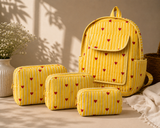 Yellow Heartthrob Tote Bag with Zip
