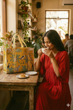 Jungle Glow Tote Bag with Zip