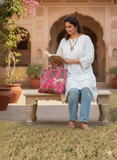 Jungle Glow Tote Bag with Zip
