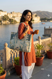 Jungle Glow Tote Bag with Zip