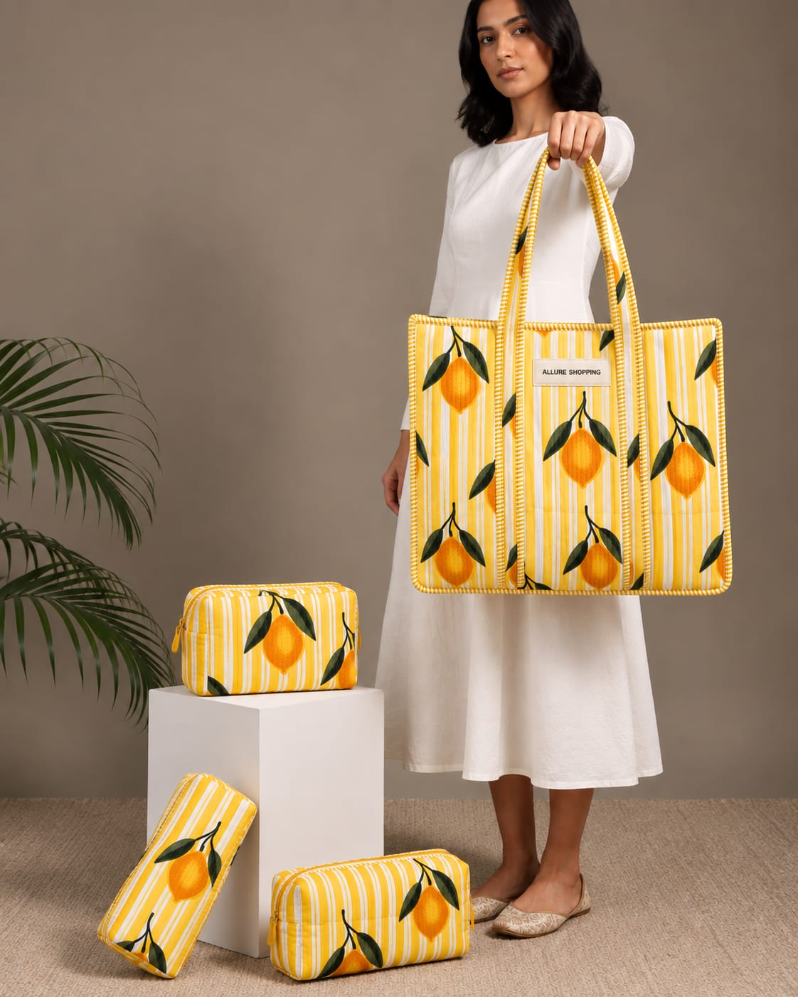 Amalfi Coast Tote Bag with Zip