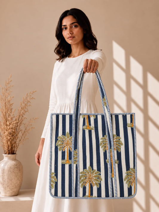 Palm Special Tote Bag with Zip