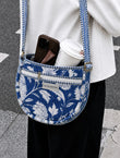 Blue Meadow · Quilted Cotton Crescent Sling