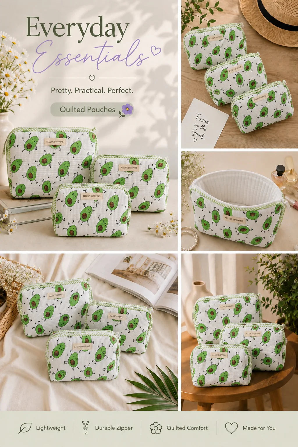 Avocado Special Set of 3 Pouches