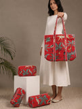 Jungle Glow Tote Bag with Zip