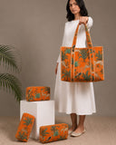 Jungle Glow Tote Bag with Zip