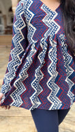 Abstract Pure Cotton Short Kurti