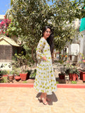 Lemon Meadow Pure Cotton Dress With Pocket