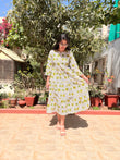 Lemon Meadow Pure Cotton Dress With Pocket