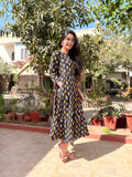 Dusky Dawn Pure Cotton Dress With Pocket