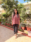 Cherry Mist Pure Cotton Short Kurti