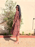 Cherry Mosaic Pure Cotton Dress With Pocket