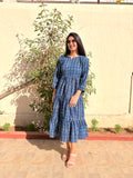 Blue Whisper Pure Cotton Dress With Pocket