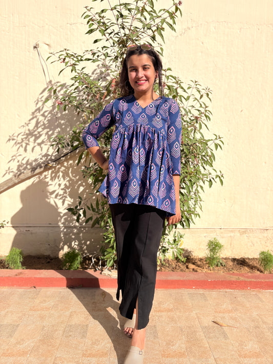 Twilight Blush Pure Cotton Short Kurti