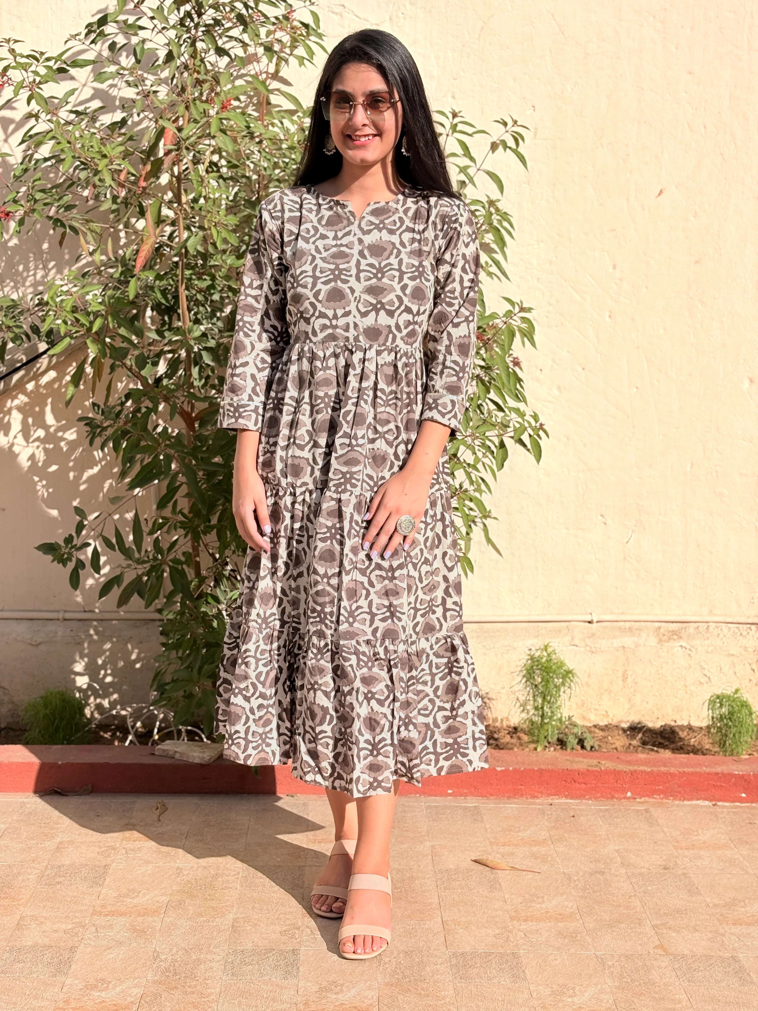 Ivory Smoke Pure Cotton Short Kurti