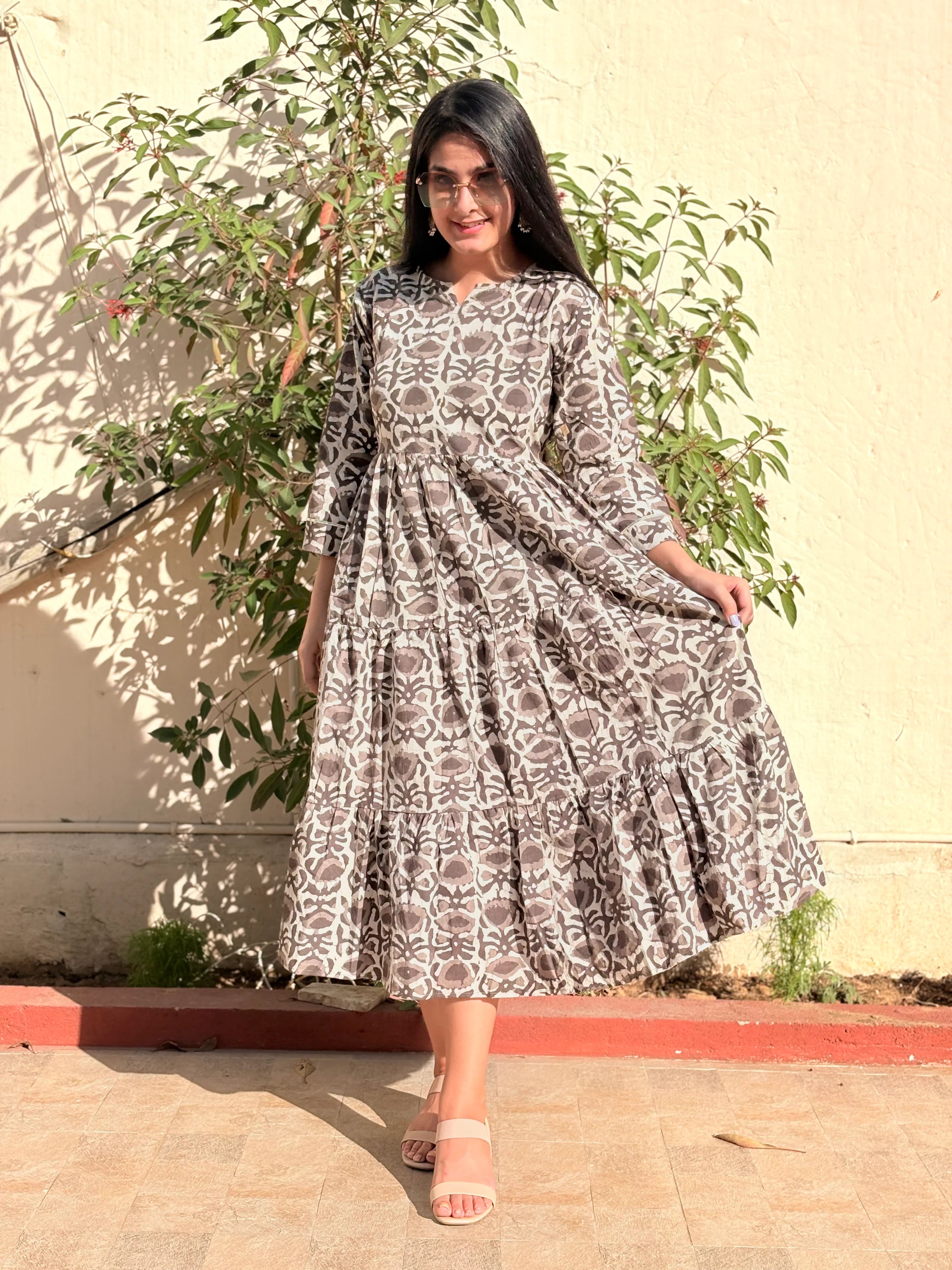 Ivory Smoke Pure Cotton Short Kurti