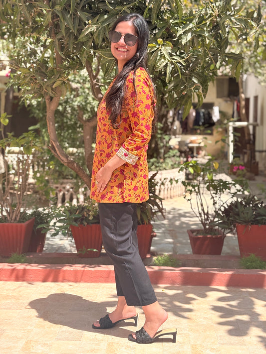 Soft Sunshine Pure Cotton Short Kurti
