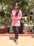 Pink Haze Pure Cotton Short Kurti