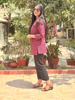 Cherry Bloom Pure Cotton Short Kurti