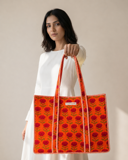 Blossom Bloom Tote Bag with Zip